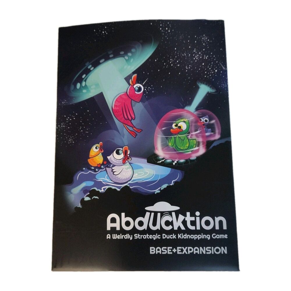 Abducktion: Base Game + IntergalacDuck Expansion Pack Combo Complete Used Once